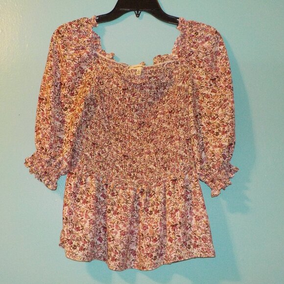 Floral Scrunch Blouse - Picture 1 of 2